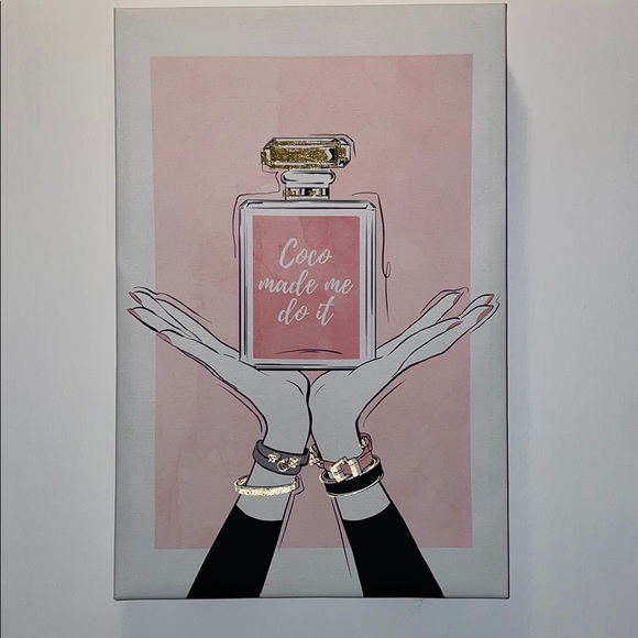 Source Unknown Other - Chic Pink Perfume Canvas Art
